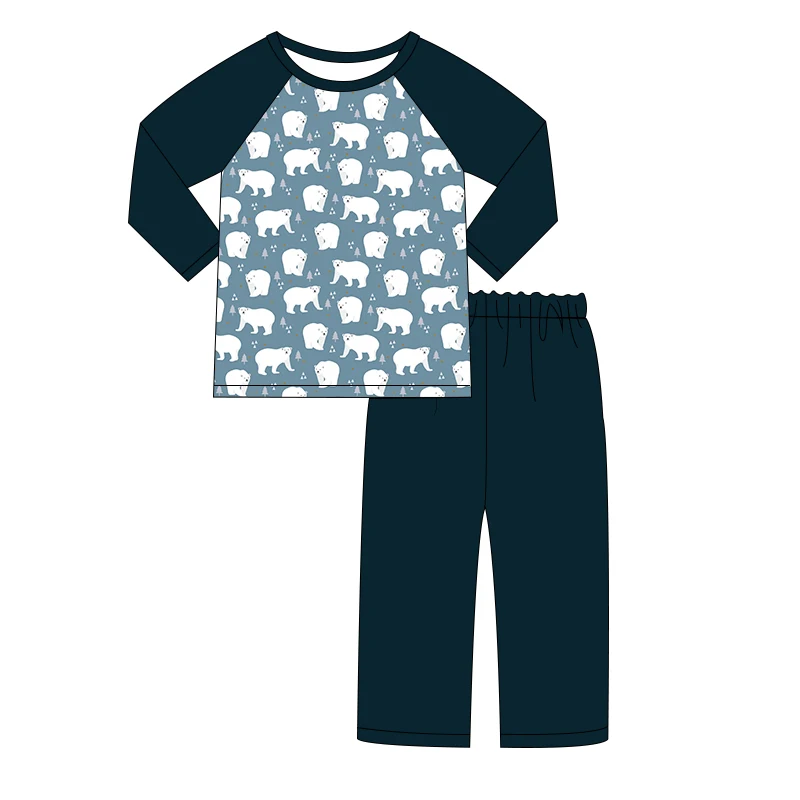 Boys Girls children Baby party two pieces outfits  can customize  clothes sets cotton kids girls boy stich