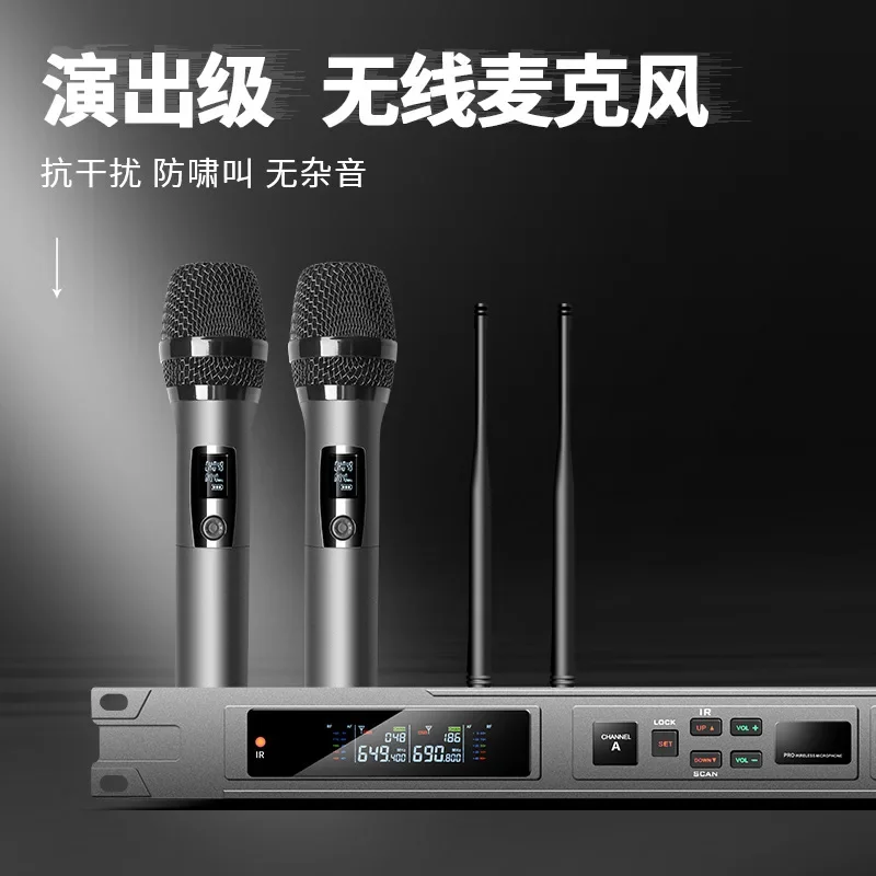 

TLF Xtuga G-620 Wireless Microphone System Handheld Cordless Mic with Good Sound Woofer for Karaoke Concerts Bars
