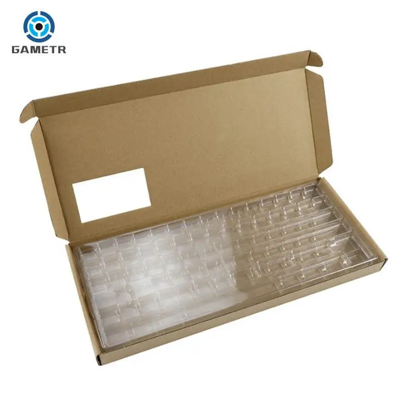 1PC 2 Layers Keycap Storage Box Dustproof Washable Clear Lid Compartment Keycaps Collection Keyboard Set Organizer Boxes