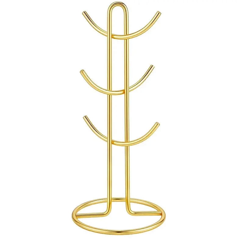 

LLCS-Iron Держатель для кофейных кружек с 6 крючками, компактный и элегантный дизайн для организации кухонного пространства