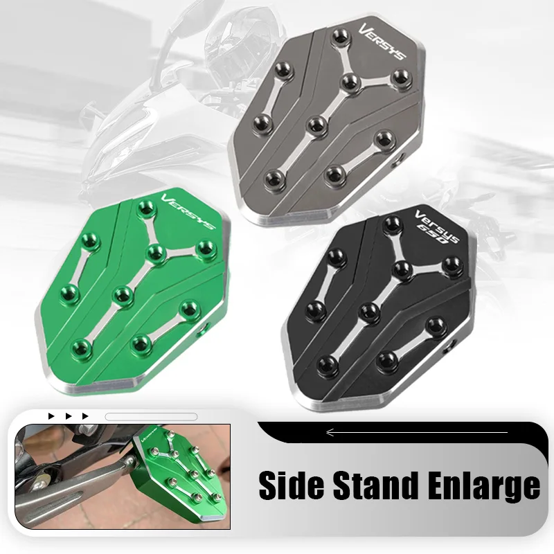 

For KAWASAKI VERSYS 650 VERSYS650 2010-2021 2022 2023 Motorcycle Foot Kickstand Enlarge Pad Side Stand Extension Accessories