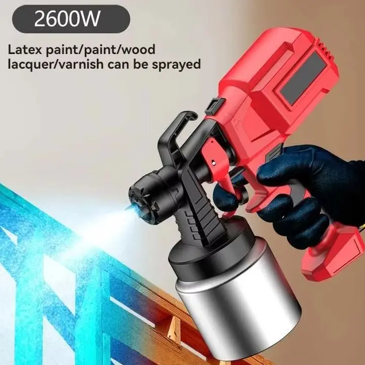 Small Paint Sprayer Cordless Electric Paint Spray Gun Multifunctional Latex Paint Spray Gun Plug-in Type 110V/220V