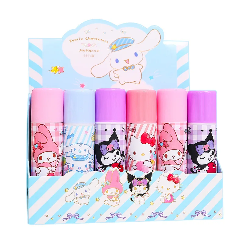 Cartoon Kawaii Sanrio Kuromi My Melody Cinnamoroll Hello Kitty Student Office Supplies Glue Stick Solid Glue Stationery