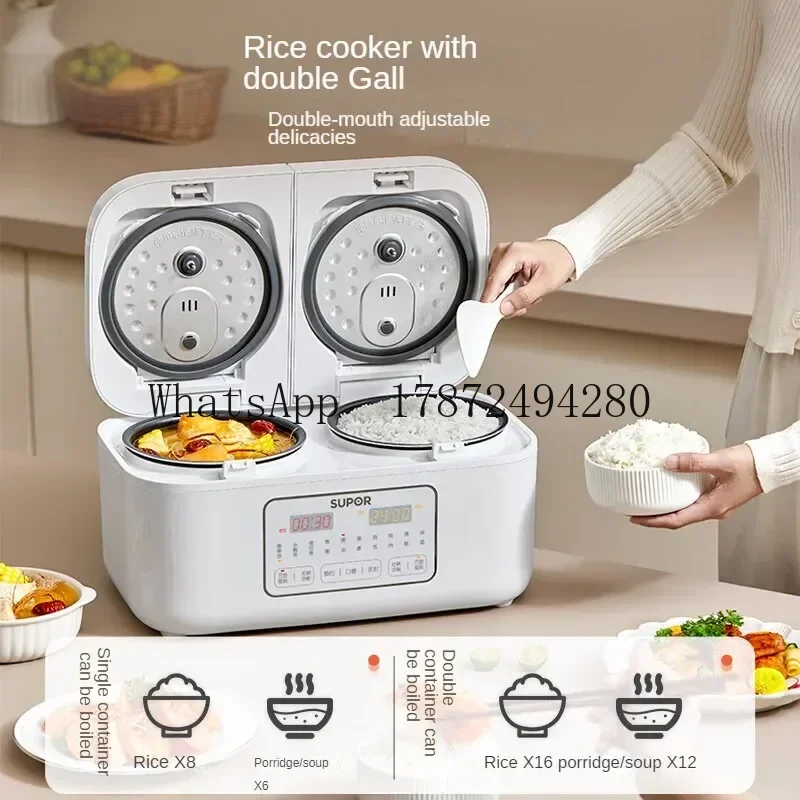 Hot sales 4L Dual Inner Pot Rice Cooker with Smart Soup Steam and Mini Pressure Cooking Dual-Controlled Automatic Electric