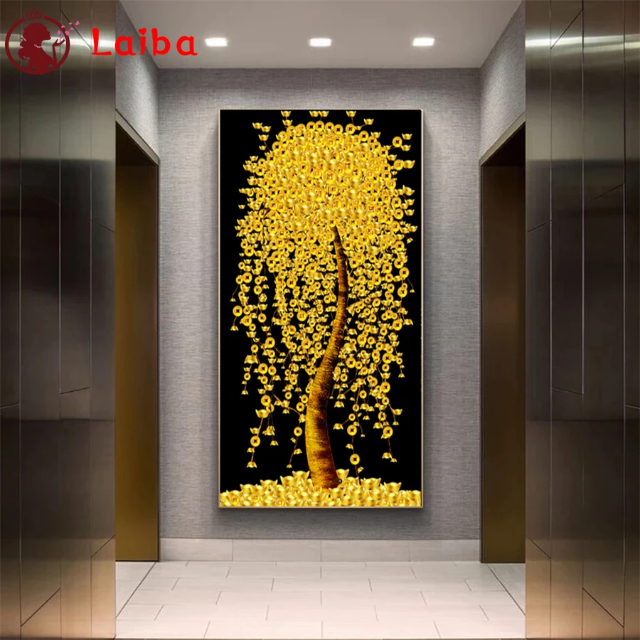 5D DIY Square Nordic Art Money Rich Tree Diamond Painting sale Cross Stitch Diy Diamond Embroidery picture Diamond Mosaic art