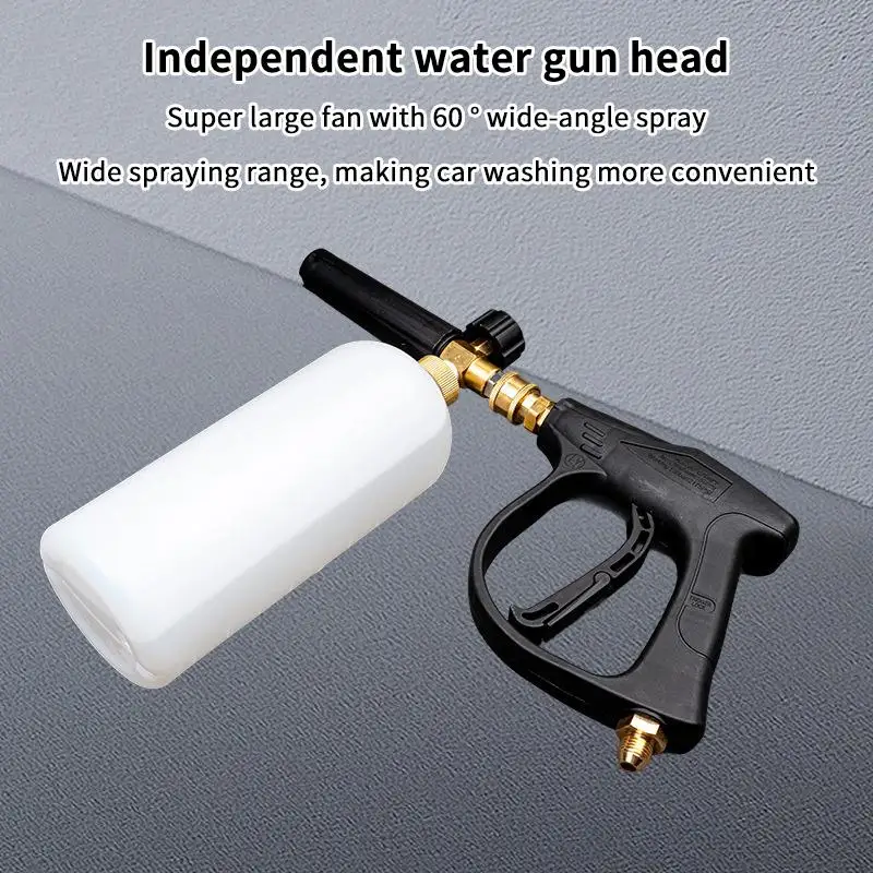 2026 NEW 1PCS 1L Foam Cannon With 5 Metal Nozzles M22-14 1/4