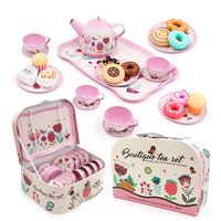 DIY Pretend Play Toy Simulation Tea Set Tableware Play House Kitchen Afternoon Tea Game Toys Gifts For Children Kids Girls