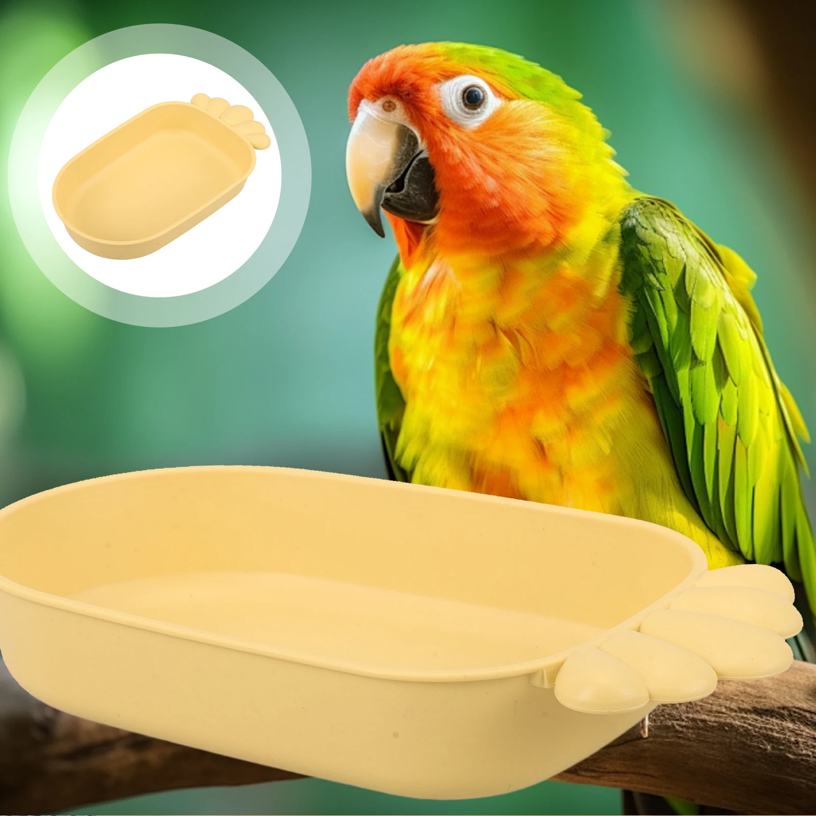 

Sturdy Reusable Parakeet Bird Bath Box For Cage Multi-Functional Hanging Parrot Bathing Tub Small Bird Shower Basin Durable