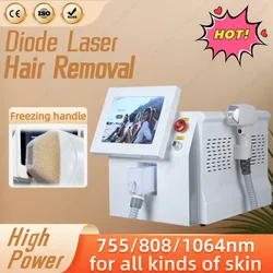 Professional Diode Laser Painless Permanent Hair Removal Device 755 8081064NM Wavelengths lce Platinum Titanium Hair Removal