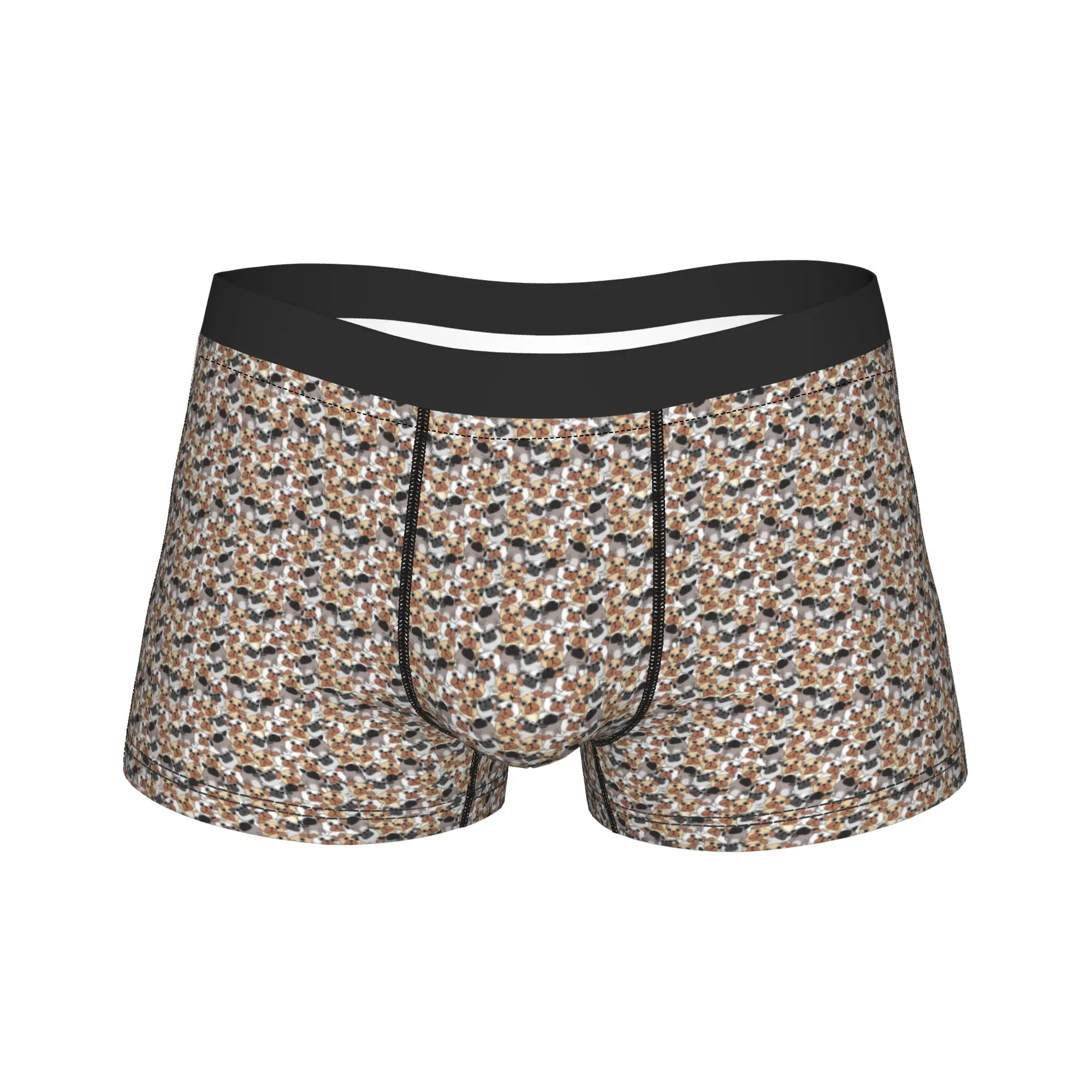 Cute Brown Bulldog Sketch Realistic Dog Animal Cartoon Underwear Boxershorts Hot Sale Males Panties Breathable Shorts Briefs