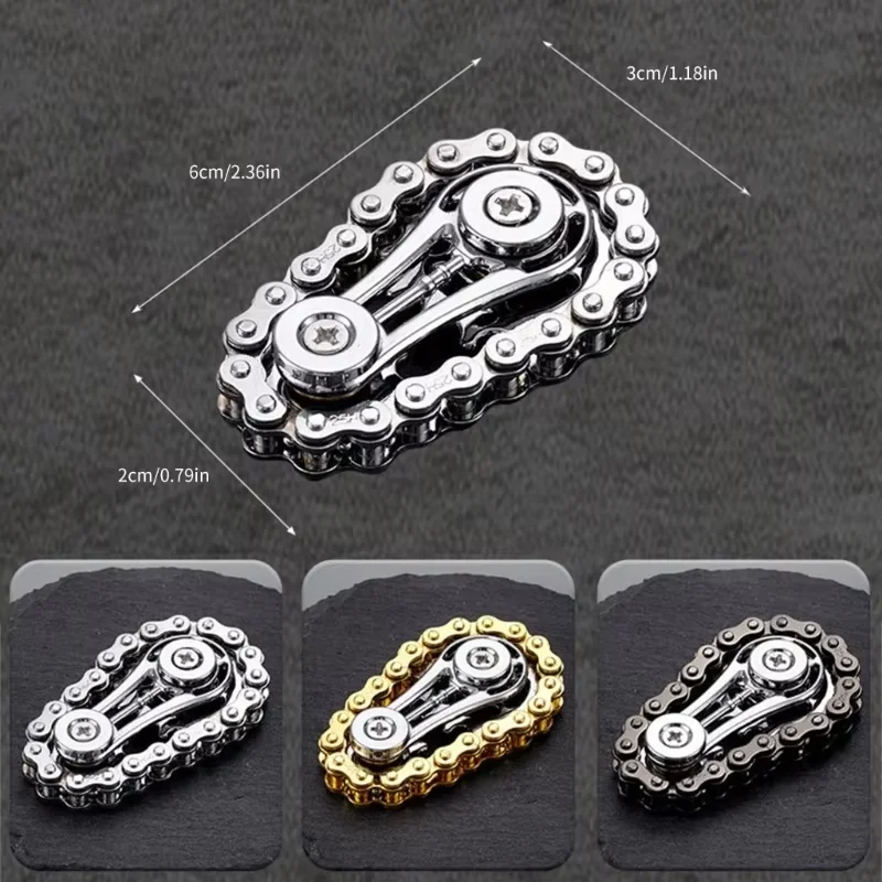 Metal Hand Spinner Chain Gear Metal Fidget Spinner Adult EDC Fidget Toys Focus ADHD Tool Office Stress Relief Toys