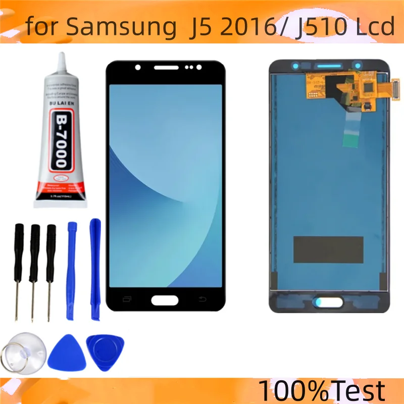 100%test  for Samsung Galaxy J5 2016 J510 Lcd Display Touch Screen Digitizer Replacement for Samsung J510 J510F J510FN