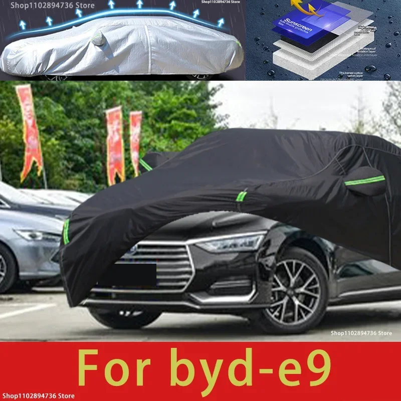 

For byd e9 fit Outdoor Protection Full Car Covers Snow Cover Sunshade Waterproof Dustproof Exterior black car cover