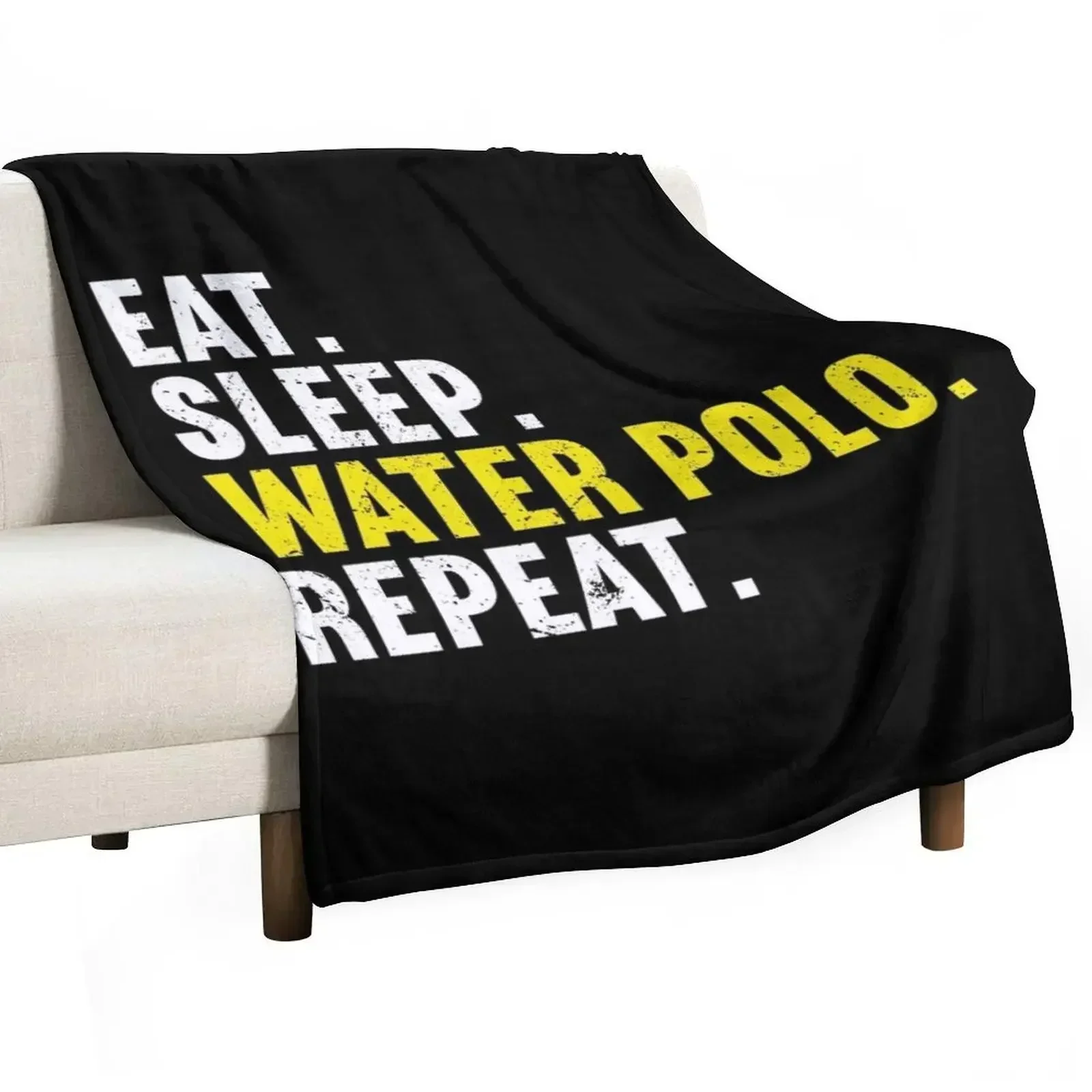 Water Polo Repeat Throw Blanket Decoratives Furry Blankets