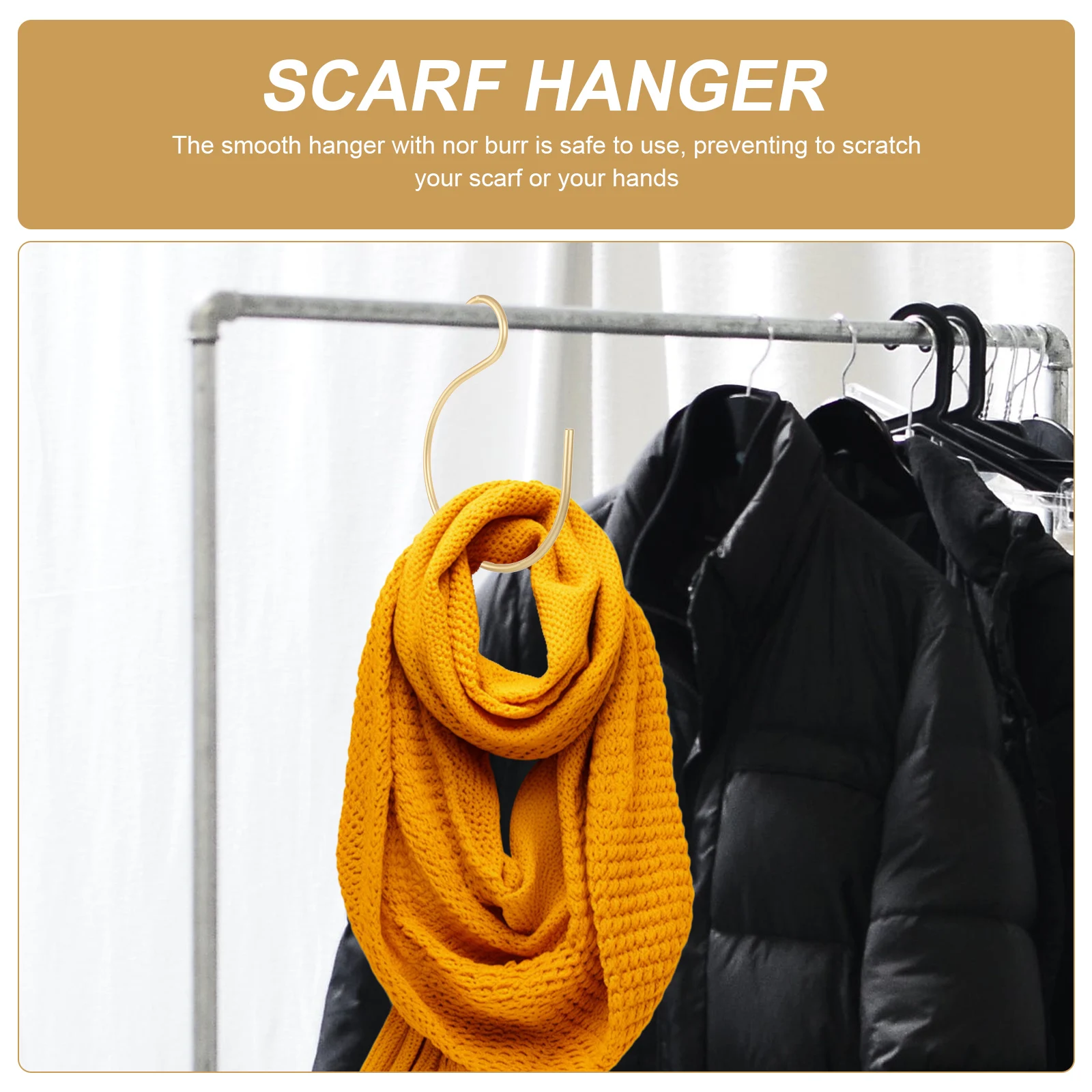 

Scarf Hanger Multi-Functional Closet Organizer Space Saving Accessories Storage Smooth Design Hat Tie Belt Hooks