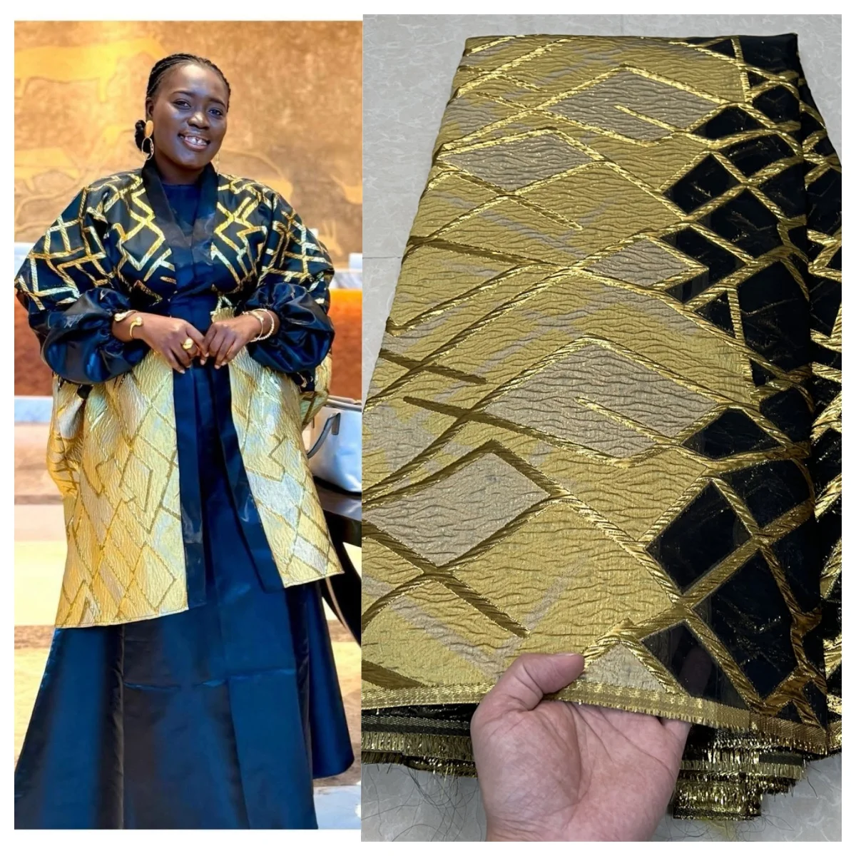 African Nigerian High-Quality Tulle Lace Fabric Organza Embroidery Guipure for Party Gown Jacquard Wedding Dress 5Yard YXZ173