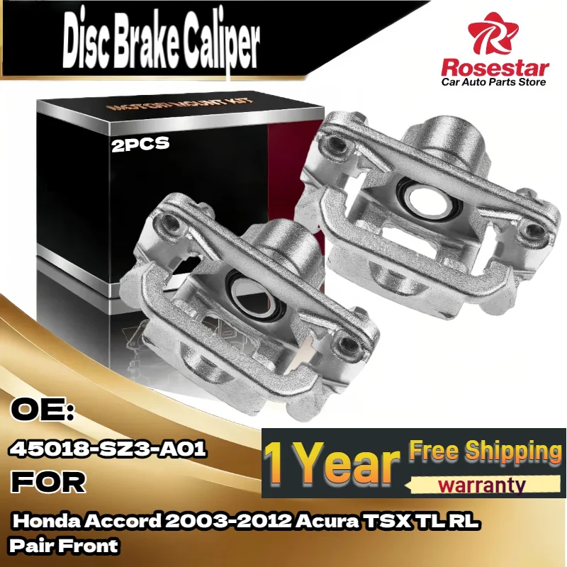

45018-SZ3-A01 Pair Front Brake Calipers w/ Bracket for Honda Accord 2003-2012 / For Acura TSX TL RL