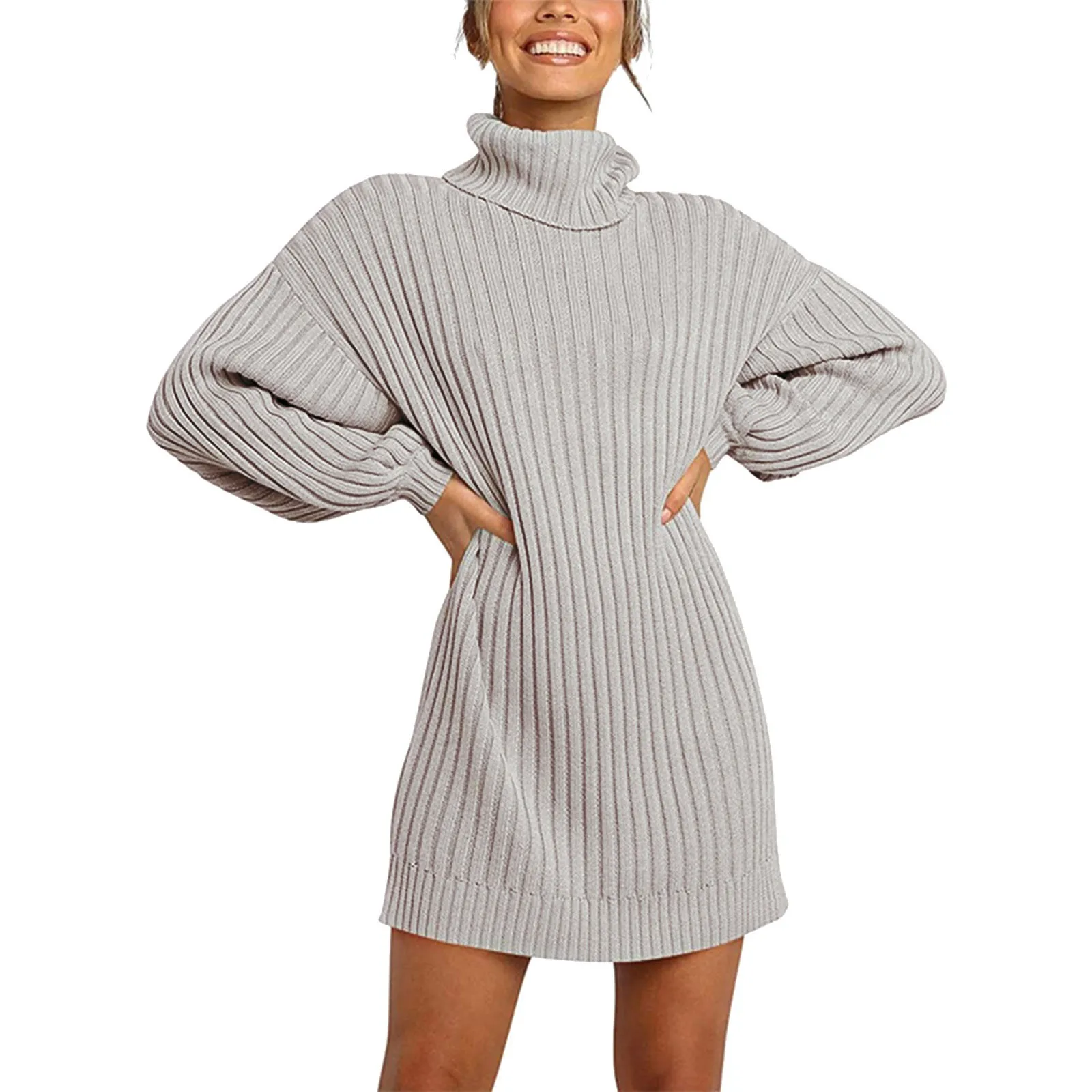 16/5000 Women's Casual Knitted Turtleneck Long Sleeve Sweater Long Top Mens Sweaters Long Sleeve Mens over Fleece