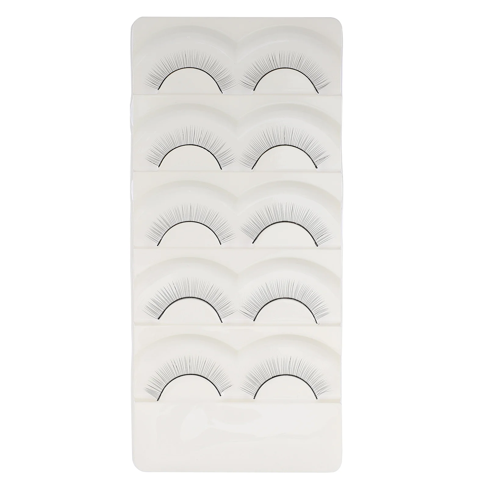 

5Pairs Practice False Lashes Eyelash Extensions Training Strip for Mannequin Fake Lash for Grafting Practice False Eyelash Strip