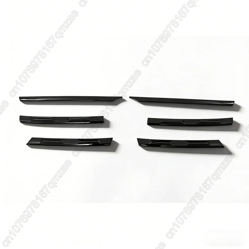 Car Front Bumper Grills Up / Down Strips Cover Trim Moulding Strips Stickers For VW Volkswagen Tiguan MK2 Rline 2017-2021 - view 6