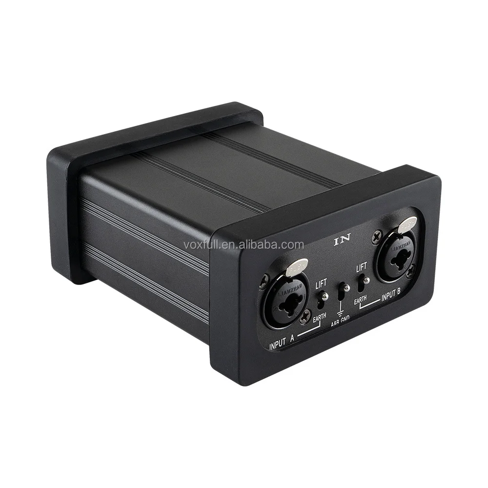 Voxfull Audio Professional Hum Eliminator XLR 1/4 Inch Dual Channel Ground Loop Isolator for Sound System