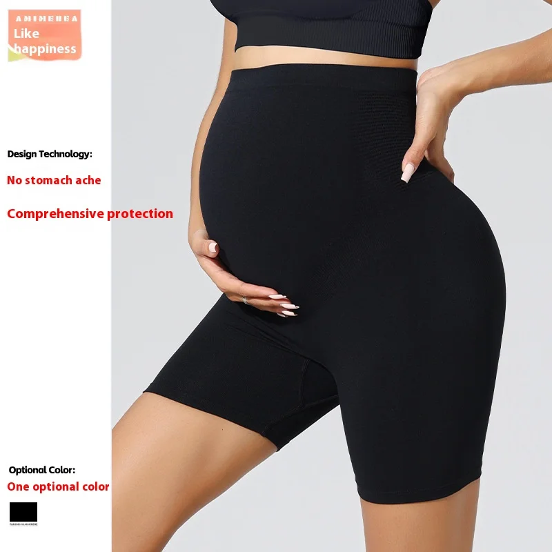 

Maternity Yoga Pants for Women - Summer-Ready, Seamless, Stretchy, And Supportive - Short Leggings with Built-In Belly Support