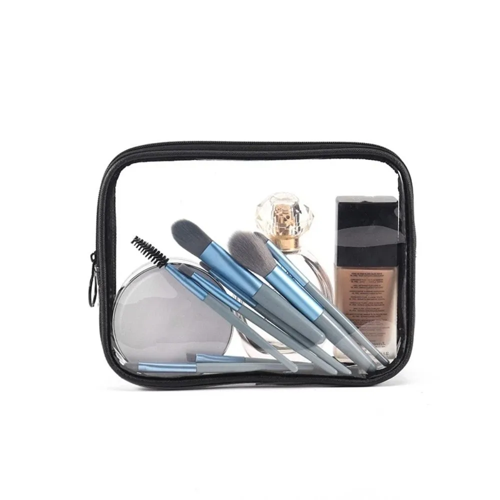 Portable Outdoor Makeup Organizer TPU Travel Zipper Toiletry Bag Bath Storage Makeup Case Storage Bag Transparent Cosmetic Bag