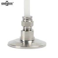 Conector de tubo neumático SS304 SS316L Tri abrazadera TC25.2MM-77.5MM accesorios de manguera de aire PC 4MM-16MM abrazadera de acero inoxidable empuje en rápido