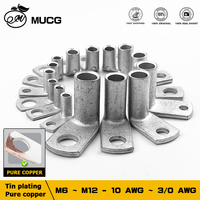 Thickening Wire Terminal L-type Right Angle 90 Degree Bend Nose M6 M8 M10 M12 Tinned Copper Crimp Terminal Connector Cable Lugs