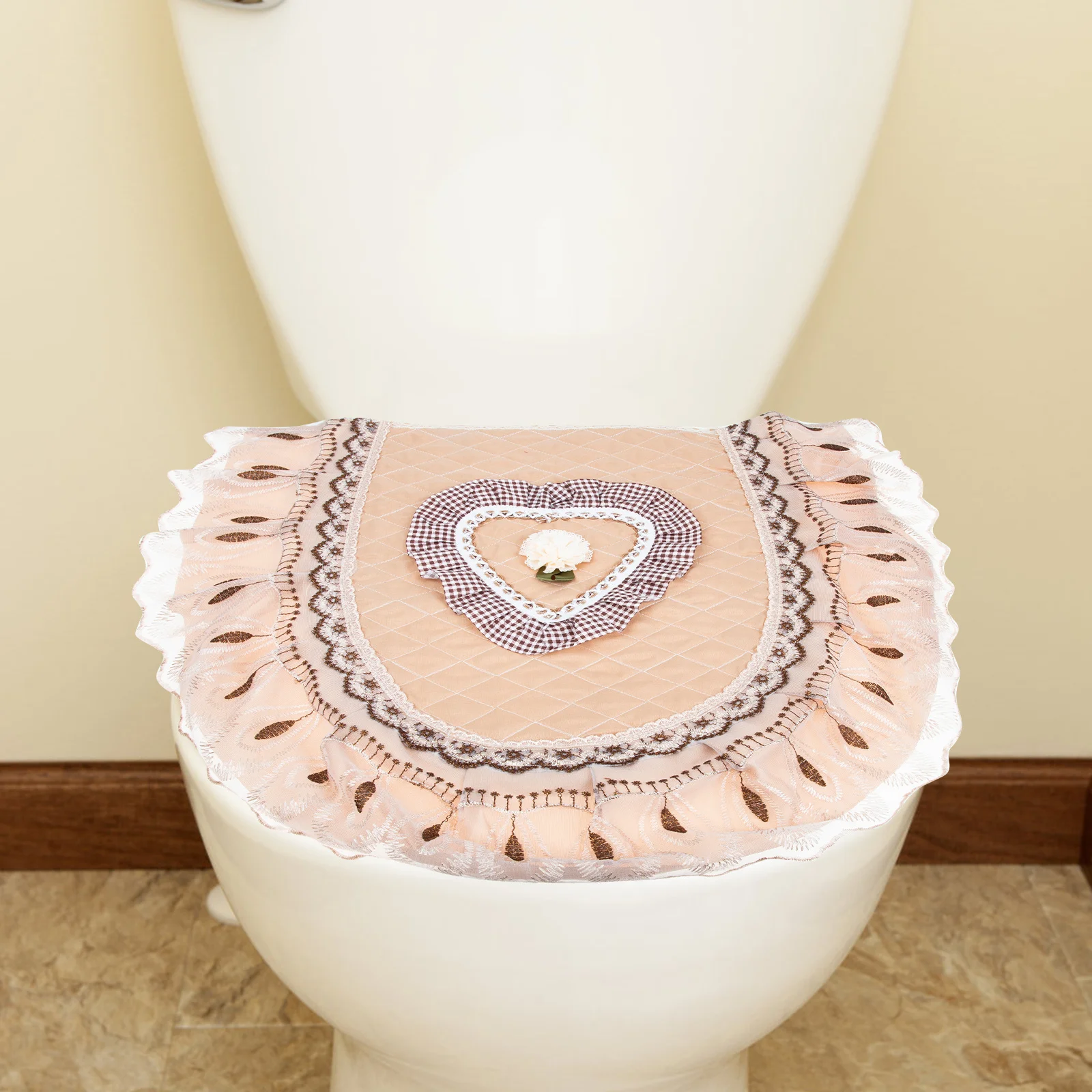 

1 set 1 Set Toilet Seat Cushion Thickened Washable Reusable Soft Comfortable Universal Fit Lovely Toilet Pad Home Bathroom Decor