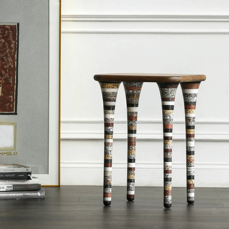 

Simple Modern Living Room Laminated Marble Coffee Table Side Table