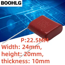 5PCS 100V106J 10UF Pitch 22mm 10000NF 100V 106 106J CBB Polypropylene film capacitor