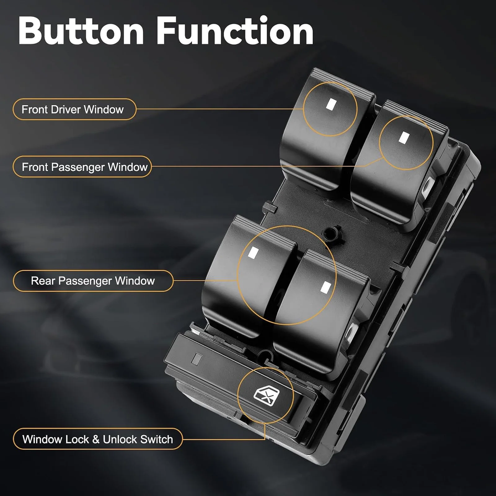 20945129 20945132 22895545 Driver Passenger Power Master Window Lifter Control Switch  For Chevy Silverado GMC Sierra Yukon