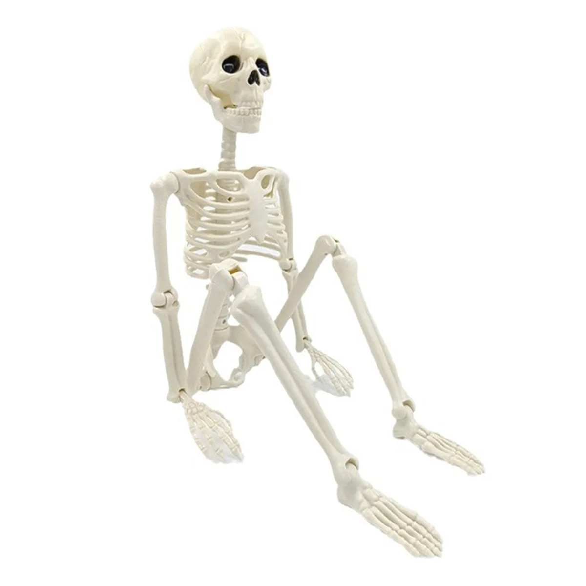 Halloween Skeleton Decoration, Posable Full Body Skeleton with Movable Joints, Spooky Prop for Yard, Garden, Lawn, Patio