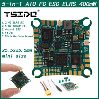 YSIDO AT32F435 mini 5in1 AIO 32Bit ESC ExpressLRS ELRS 2.4G&5.8G 400mW VTX 25.5*25.5 for FPV Tinywhoop Toothpick Drones