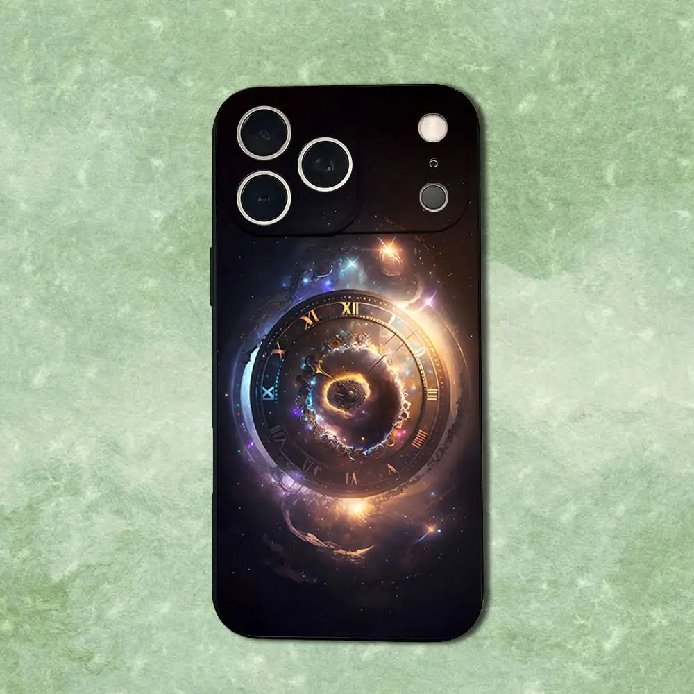 حافظة هاتف Dream Art Watches Art لهاتف iPhone 14,13,17,12,11,16,15, Plus, Pro Max, XS, X, XR, SE, Mini, غطاء أسود من السيليكون الناعم