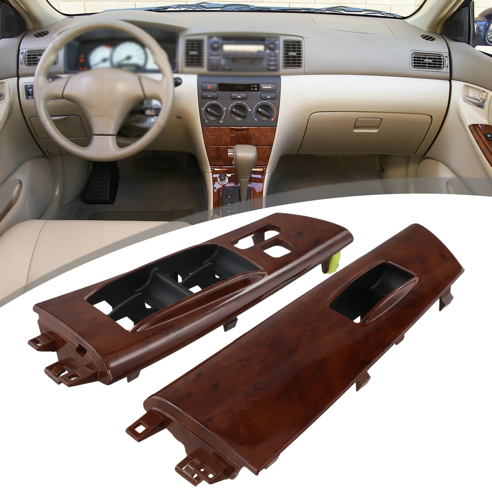 

Обновление салона автомобиля, лицевая панель, высококачественная отделка салона автомобиля, деревянное зерно, материал ABS, высокая совместимость, бесшовная интеграция