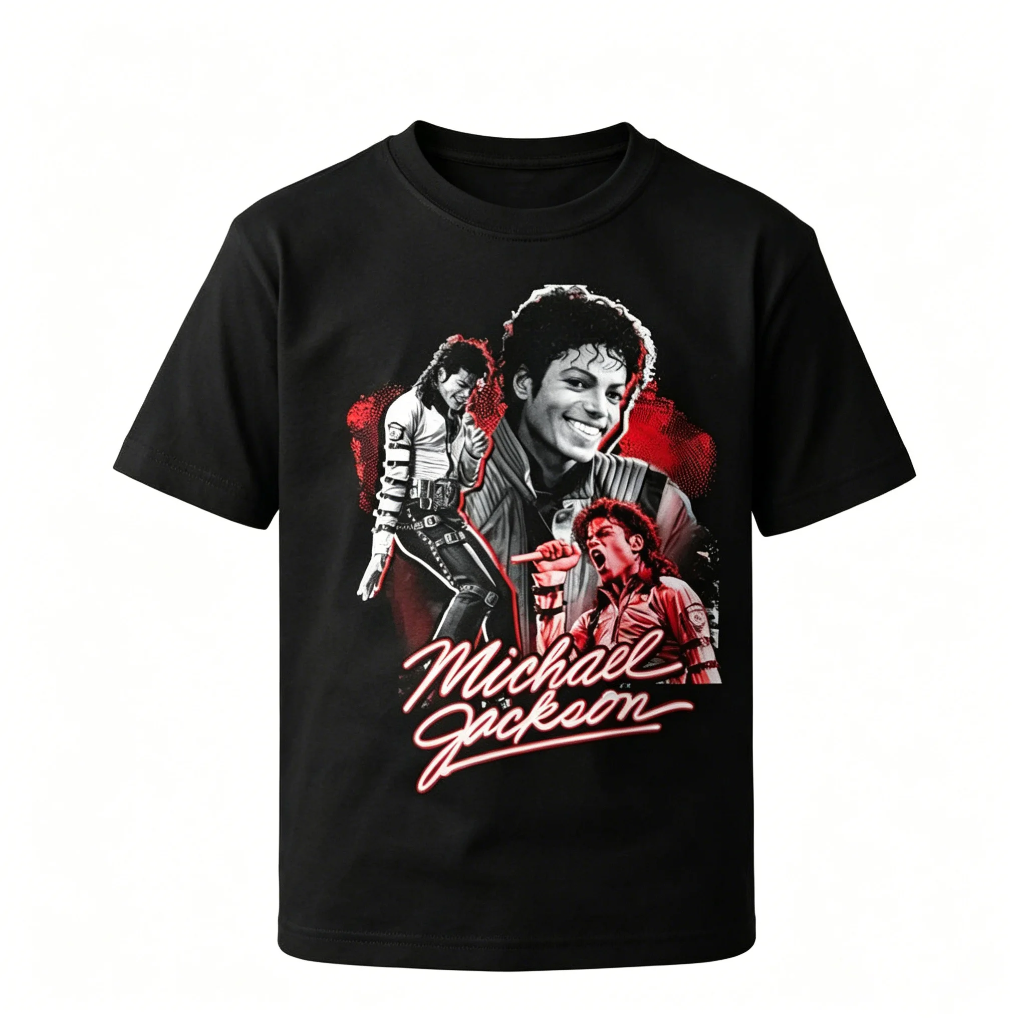 Michael Jackson T Shirt Multiple Sizes Screen Printed MJ Pop King Design Cotton Polyester Blend Youth Casual Music Fan