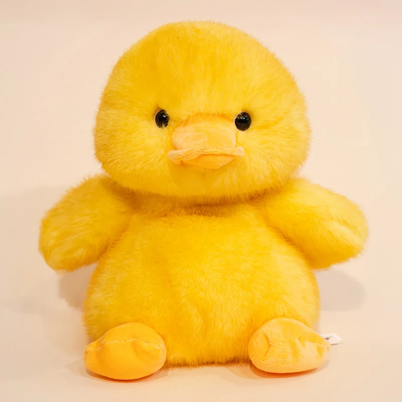 Duck Plushie Cute Yellow Duck Plush Toy Fluffy Comfortable Feel Stuffed Animals Duck Pillow Kids Toy Birthday Gift Room Decor