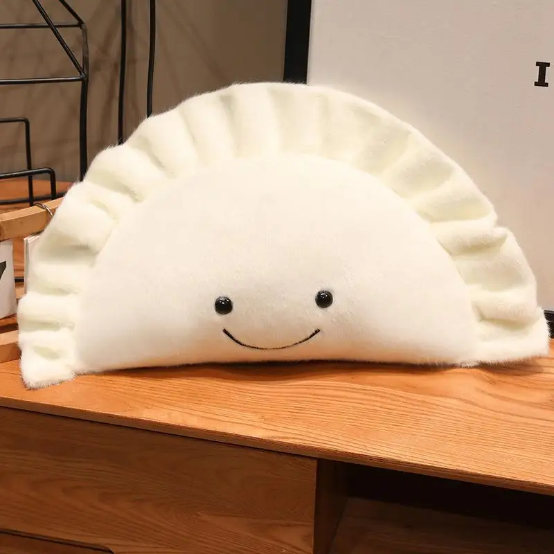 Cute Polish Dumplings Plush Toy Delicious Food Pillow Bedhead Sofa Bedroom Pillow Cushion Dormitory Bed Backrest Gift For Frien
