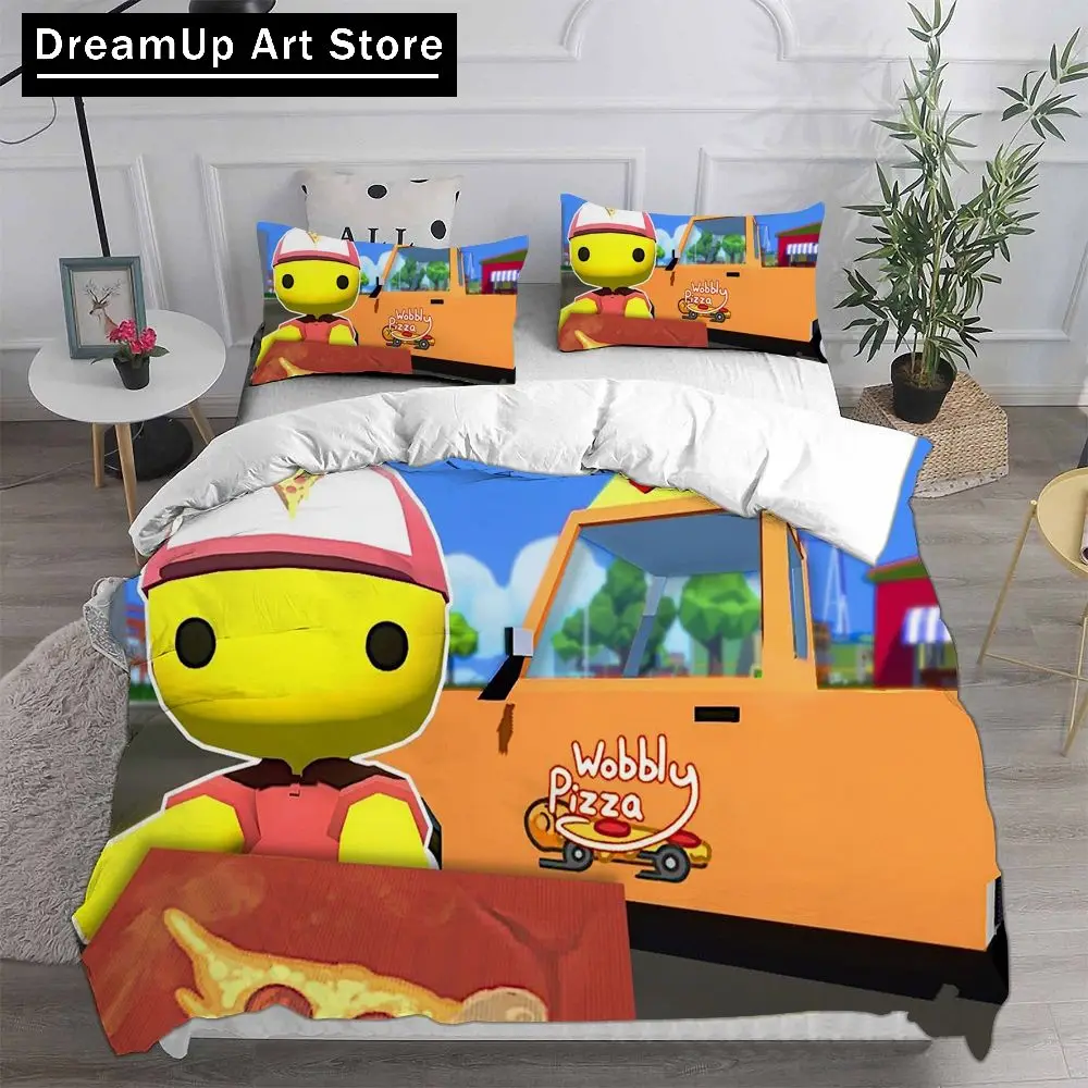 3D Print Wobbly Game Life Single Twin Full Queen King Size Quilt Anime Bed Cover Pillow Case 2-3 Pieces Duvet Cover Bedding Sets