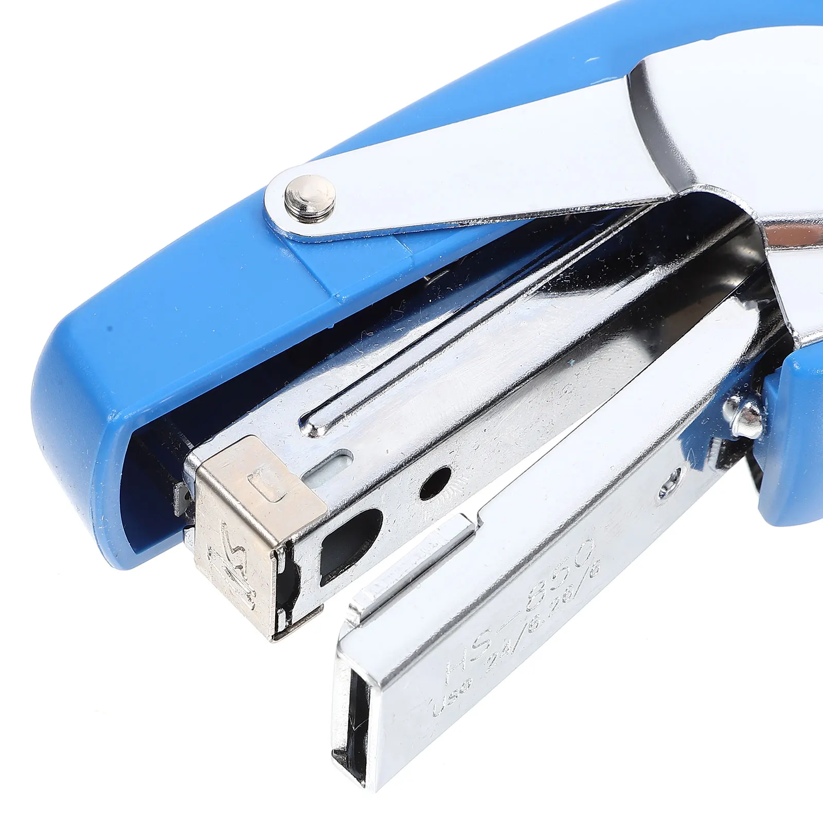 Ручной степлер с синей отделкой, емкостью 100 листов для офиса, класса, объемный степлер, стол для инструментов, необходимый удобный степлер для файлов бумаги