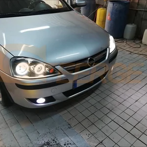 Für Opel Vauxhall Corsa C 2003 - 2007 Ultra Bright A/W Switchback Light Day Signal SMD LED ENGELE EIGENHALO RINGS KIT KIT 10 Hauptverkaufsmeile Leuchtturm für Corsa - №4