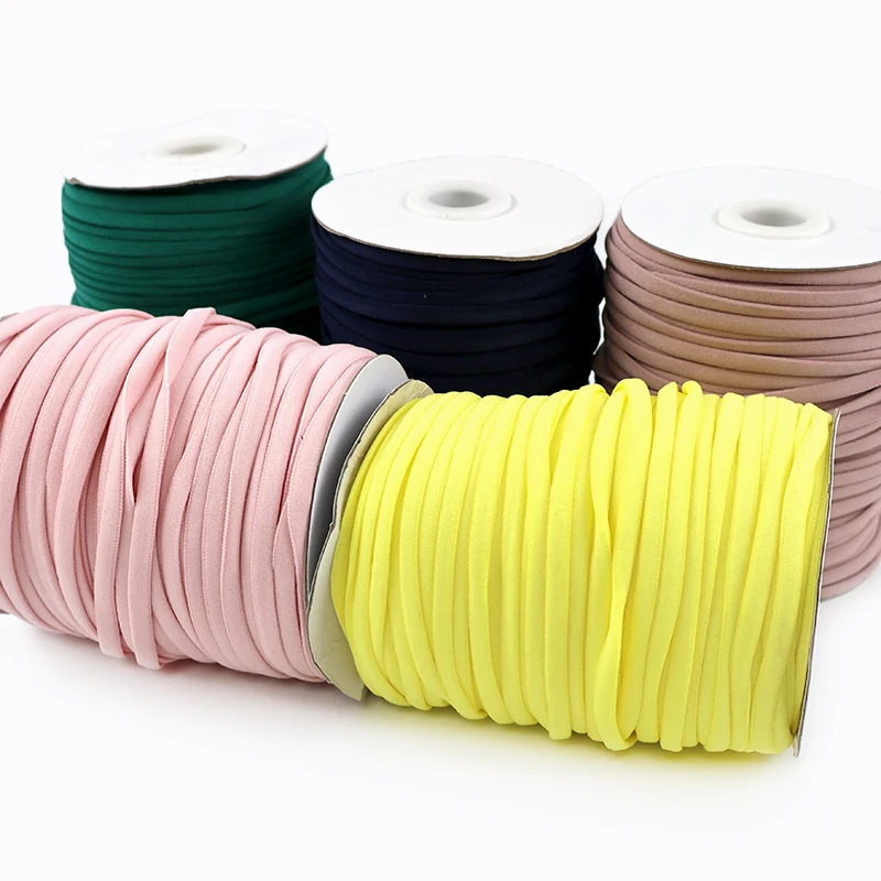 10/20/40M 3/5mm Elastic Rope Garment Round Rubber Ribbons Invisible Bra Loom Bands Hat Elasticity Ear Ropes Hairband Bungee Cord