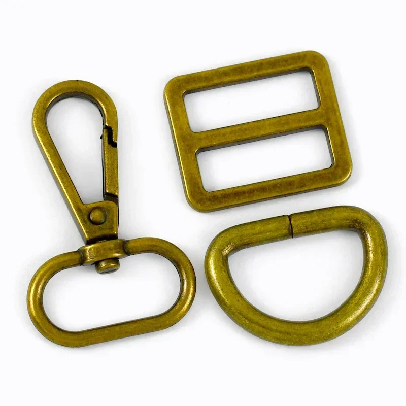 2/3Sets Metall Schnallen Tasche Strap Dreh Karabinerverschluss D Ring Tri-glide Schnalle Haustier Kragen Gürtel einsteller Haken DIY Zubehör