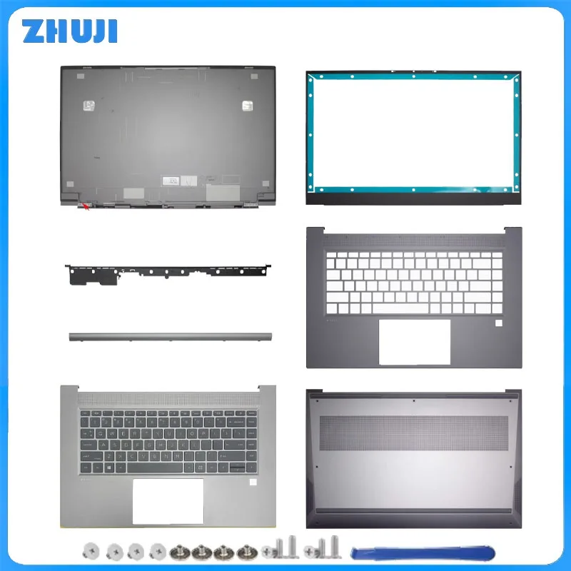 ل ZBOOK 15 Studio Greate G7 G8 كمبيوتر محمول جديد LCD الغطاء الخلفي الإطار الحافة Palmrest الغطاء السفلي M15647-001 M14608-001