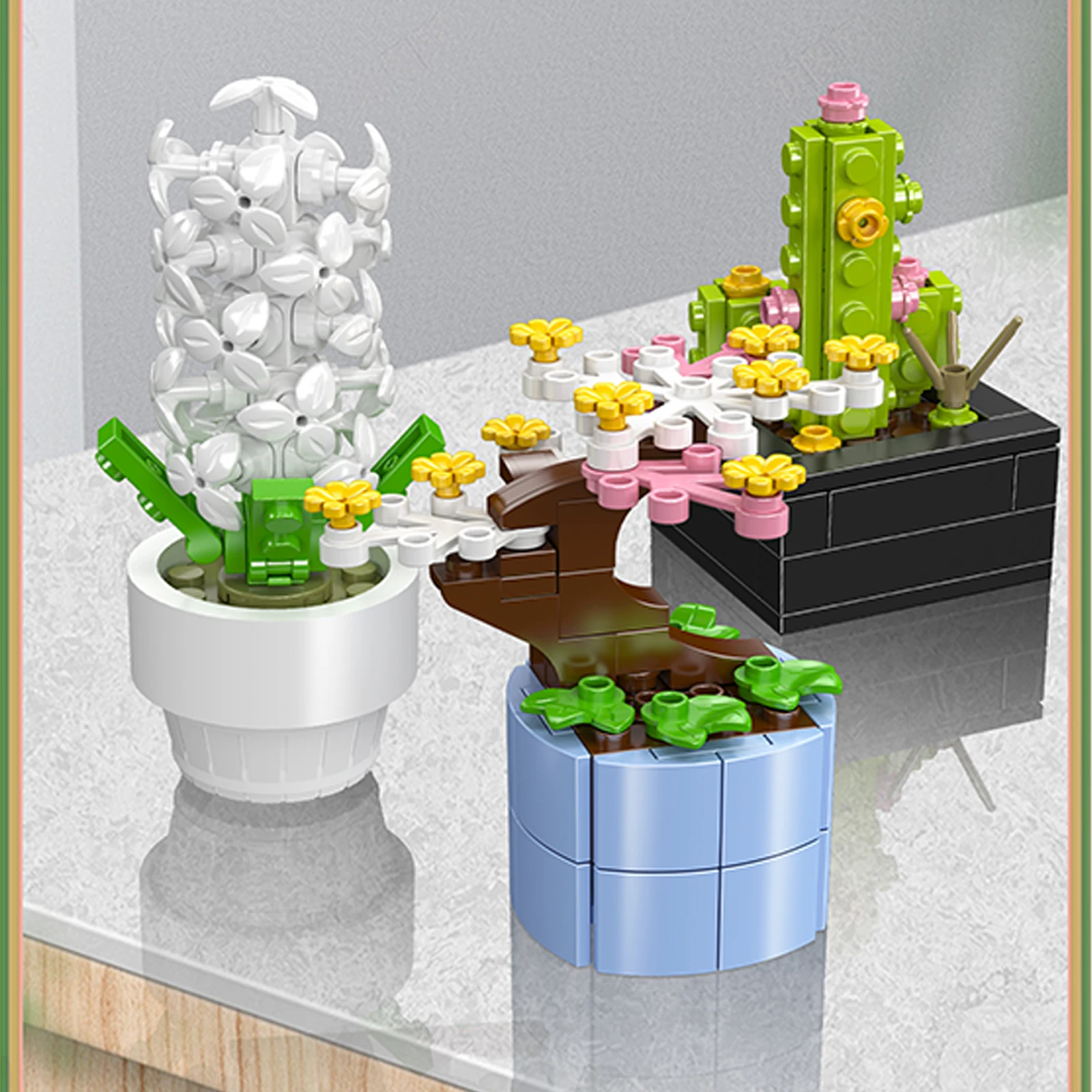 Plant Parent Pot - Blok Bangunan Seri Bunga Mould King,