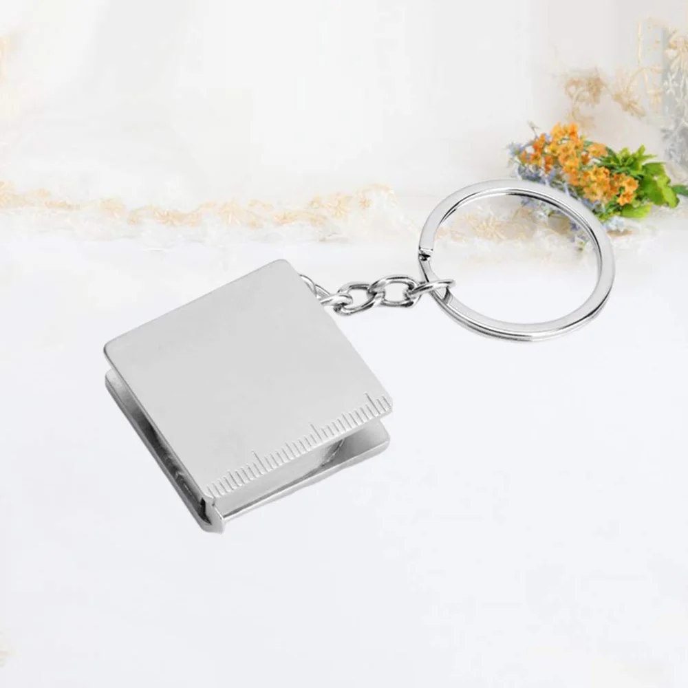 1 متر شريط قياس المفاتيح قابل للسحب شريط قياس المفاتيح المحمولة كيرينغ سحب حاكم قياس الشريط قياس أداة #5