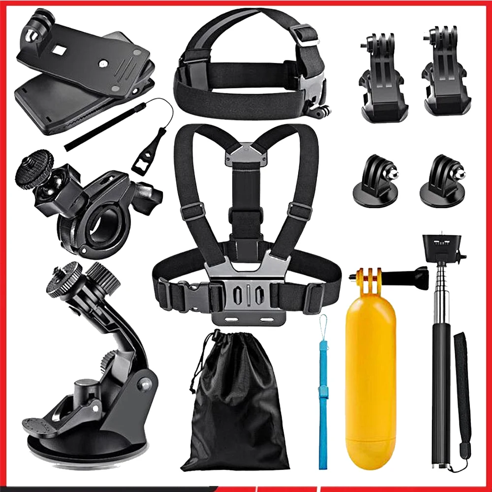 Kit di accessori per Action cam per sport all\'aria aperta per Q44CR Q37CR G9 G9S G9SE S81TR S81ER S60ER S60TR M4OR Q80R H9 H9R H23R