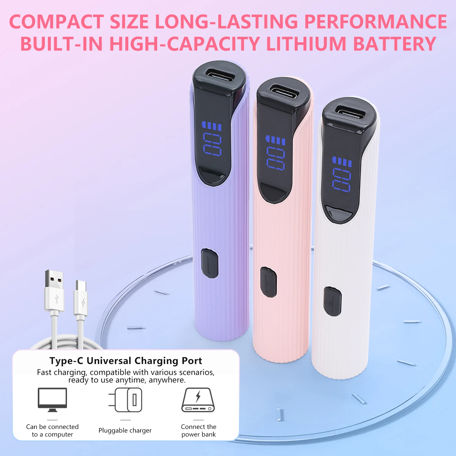 Professional nail smart induction lighting nail lamp, 20/60seconds selection, small portable rechargeable nail lamp.